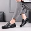 Модные весенне-осенние туфли из натуральной кожи Bean Shoes для мужчин, большого размера, из крокодиловой кожи, мужские туфли для вождения, модные повседневные черные мокасины для мужчин
