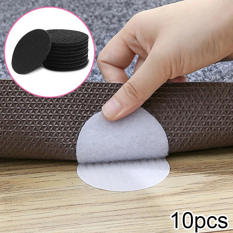 10Pcs Double Sided Sticky Tape Adhesive Sticker Rug Mat Carpet Gripper Pad