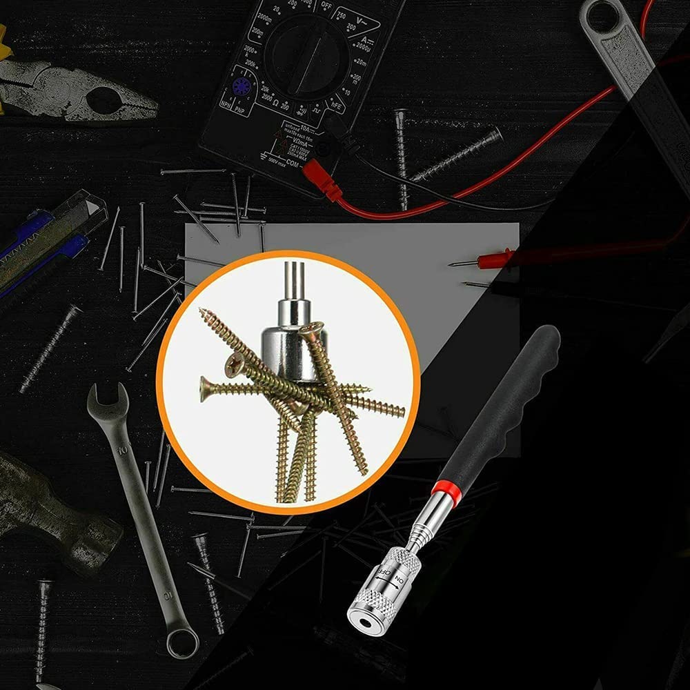 Новая длинная ручка, телескопическая магнитная палка, телескопические регулируемые магнитные захваты, магнитная телескопическая магнитная ручка со светодиодной подсветкой