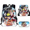 Naruto Kids School Backpack With Front Cartoon Pocket Oxford Fabric Dual-Strap Bag Elementary Students