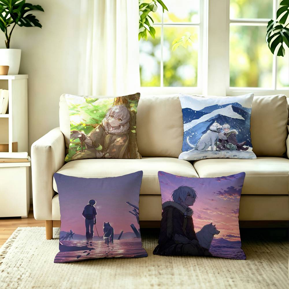 Anime To Your EEternityy Pillow Case Square DoubleSided Sofa Cushion Cover Bedroom Bedside Pillow