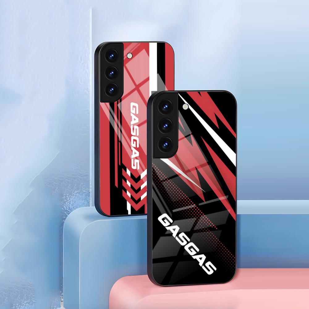 Motorcycle G-GasGas Phone Case For Samsung S26 S25 S24 FE S23 S22 S21 Plus S20 Ultra Note20Ultra Black Glass Cover