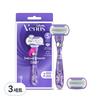 Gillette Venus Swirl Женская бритва Ручка 1 шт + лезвие 2 шт, 3 набора, корейское лезвие бритвы