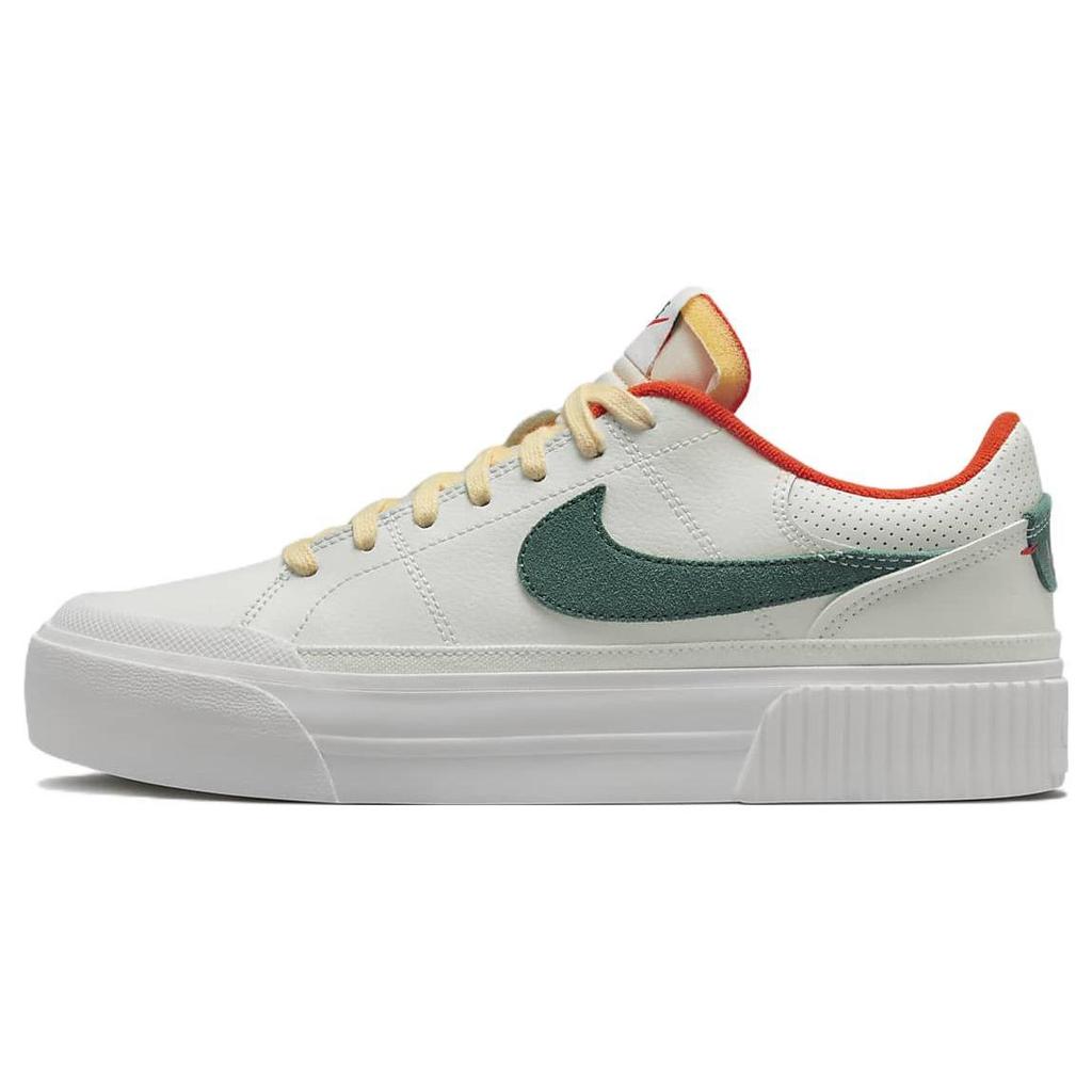 Nike Женские Court Legacy Lift 'Sail Noble Green' (женские размеры) Красные / Пикантно-красные / Опти-желтые / Благородно-зеленые Кеды для скейтборда FD0355 133