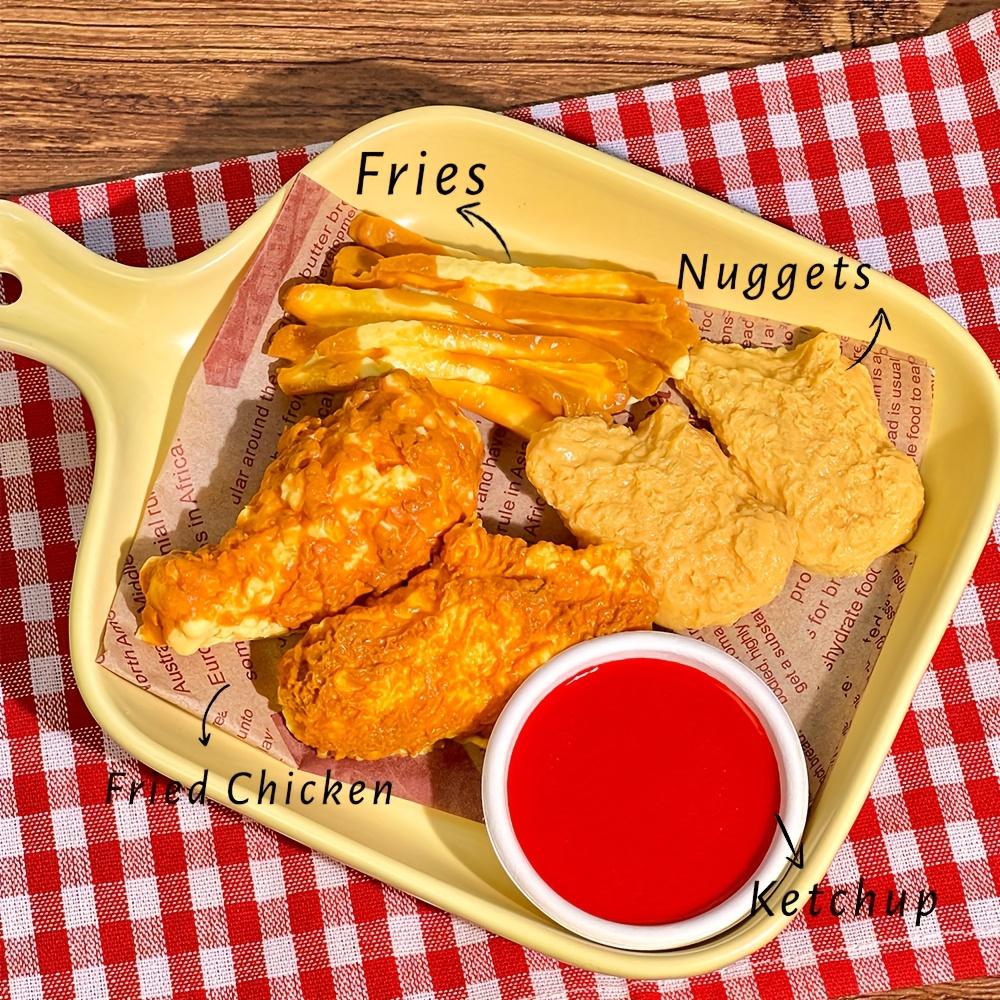 (Купите куриные голени, получите бесплатную картошку фри, куриные наггетсы и кетчуп — Купи 1, получи 3 бесплатно) Набор Хрустящих Куриных Игрушек-Сквишей,