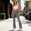 Flared Leggings for Women No Front Seam High Waisted Bootcut Yoga Pants Tummy Control Bell Bottom Workout Pants