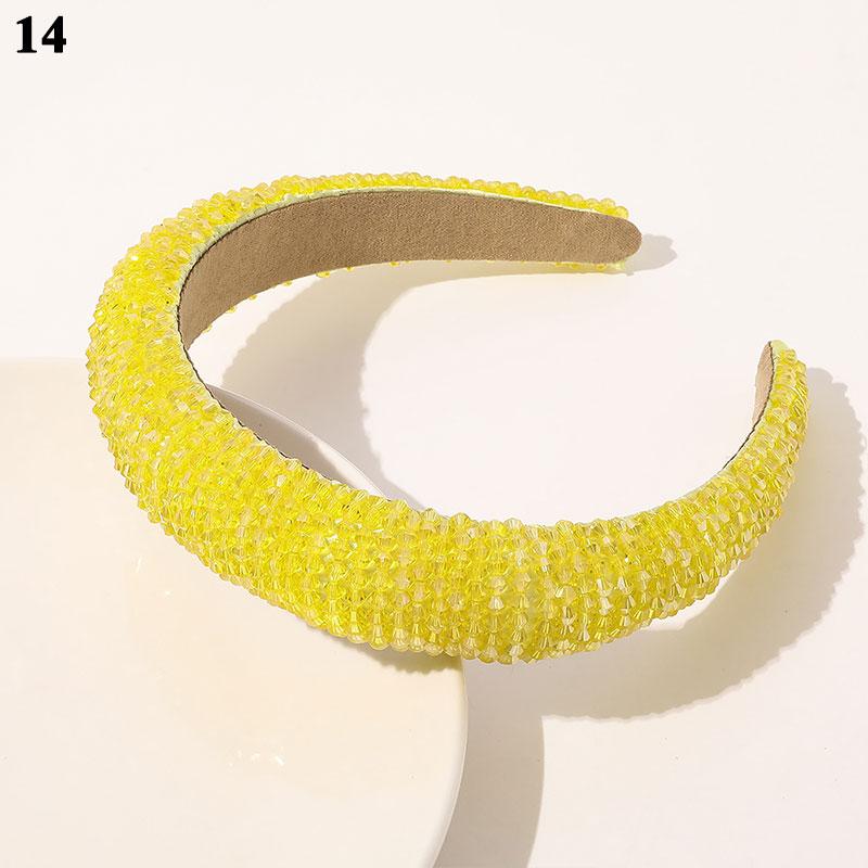 Handwoven Crystal Hair Bands From Europe And America, Women's Baroque Sponge Thickened Headband, Simple Hair Accessories