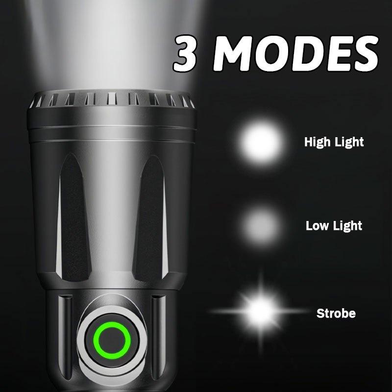 Bright Zoomable LED Flashlight, Rechargeable Handheld Torch,Portable Emergency Light for Camping Hiking Fishing Worker‘ Gifts