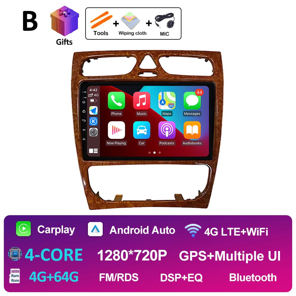 For Mercedes Benz C Class W203 C200 C320 C350 CLK W209 2002 - 2005 DSP Stereo Wireless Carplay Car Video Player WIFI Head Unit