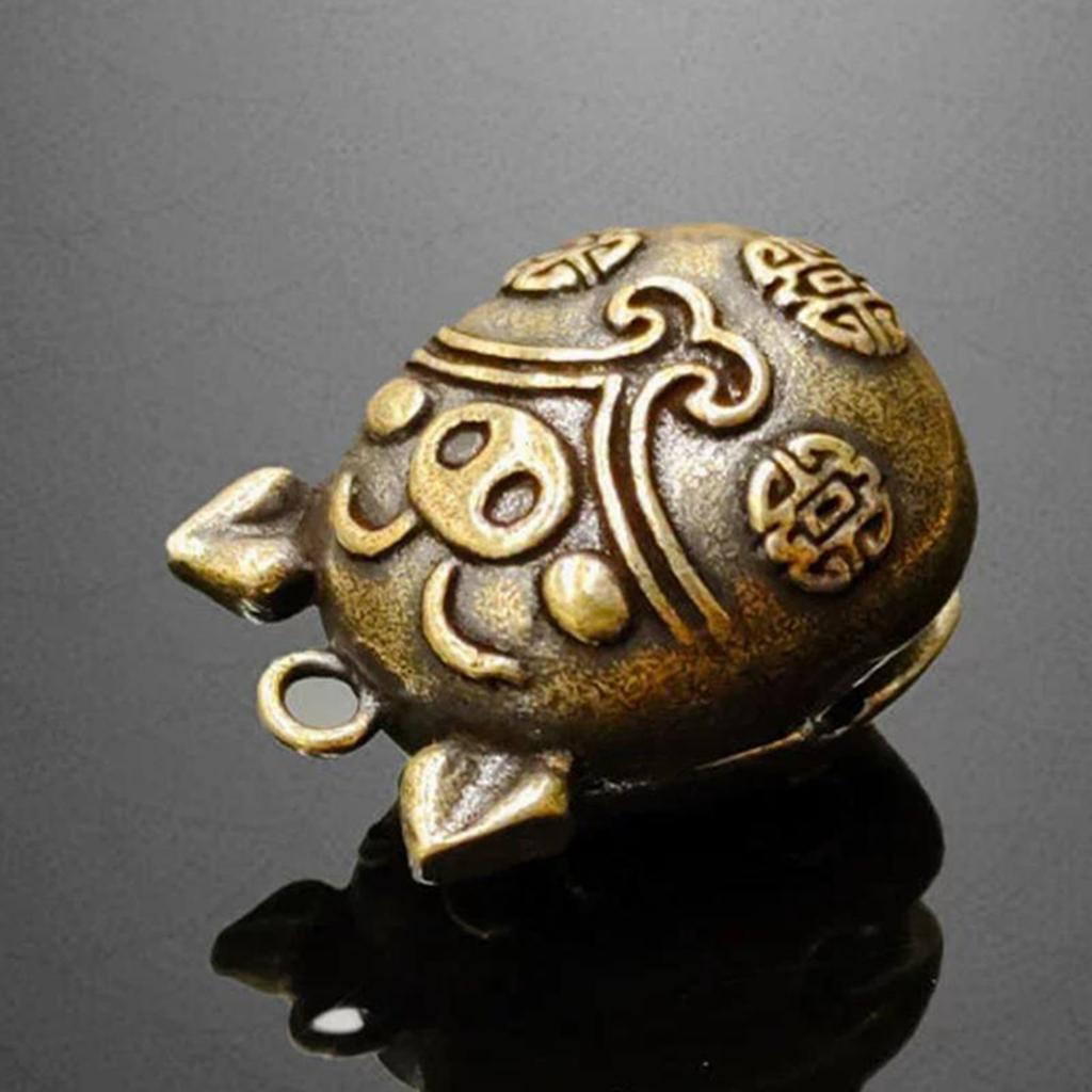 Chinese Style Small Brass Bell Car Key Pendant Cartoon Pig Bell Pendant