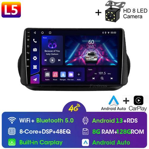 Android 13 Radio For Fiat Fiorino Qubo For Citroen Nemo For Peugeot Bipper 2008-2017 Car Stereo Multimedia Player Carplay Auto