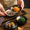 Japanese Shell Dish Dim Sum Pastry Dish Simple Sauce Dish Irregular Ceramic Dish Commercial Tableware
