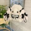 Drawstring Tie Bow Rabbit Shoulder Bag Backpack For Casual Outings Gift Cute