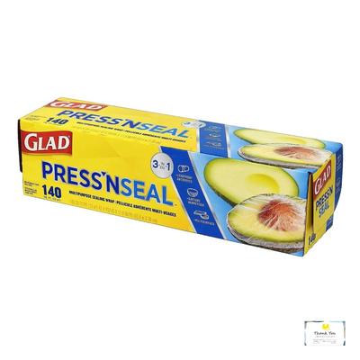 GLAD Seal Wrap Многоцелевая пищевая пленка для хранения 140 x Press'n (30см 43.4м)