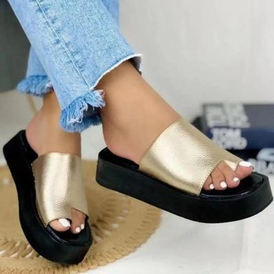 Летняя новая брендовая женская обувь, модная толстая подошва, пуловер, верхняя одежда, повседневные сандалии, кожаные тапочки