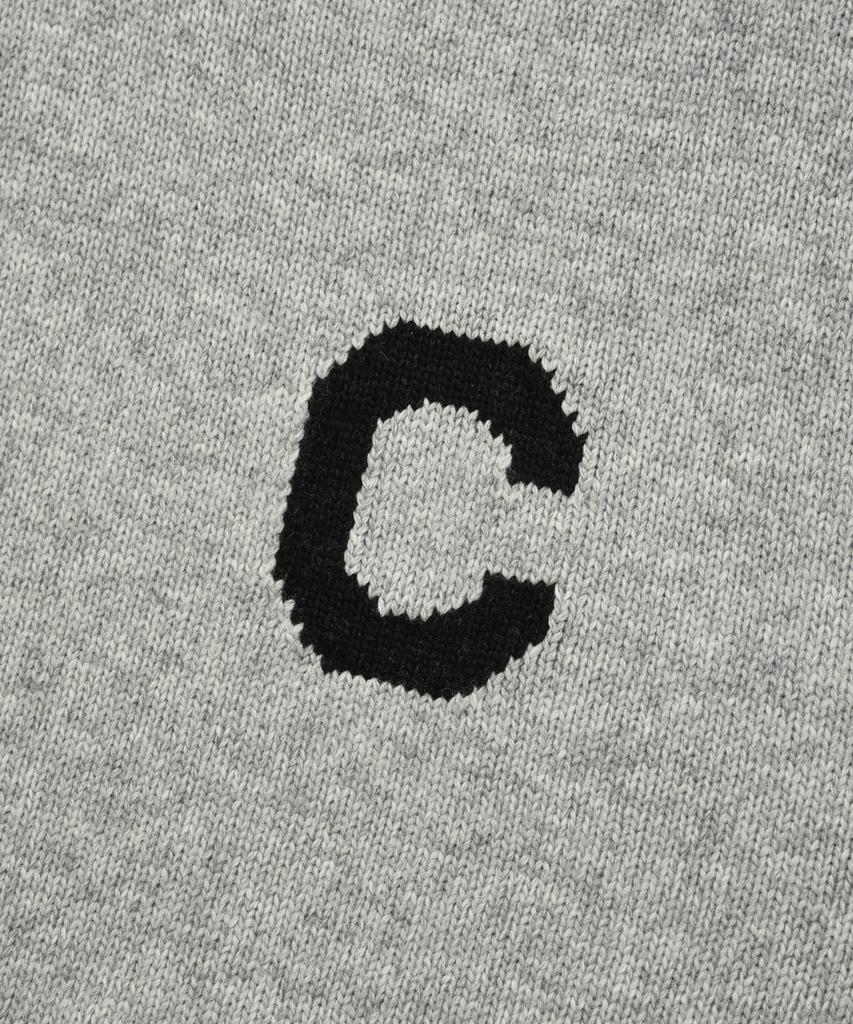 COVERNAT C Logo Turtleneck Knit Melange Gray
