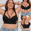 European and American Oversized Bra with Adjustable Straps and Lace Front Buckle Underwear