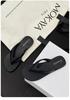 Trendy leopard print clip on flat bottomed vacation beach slippers