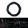 1Pc Universal Black Car Steering Wheel Cover Quality Leather Breathable Anti-slip 15''/37-38cm Car Interior Accessories