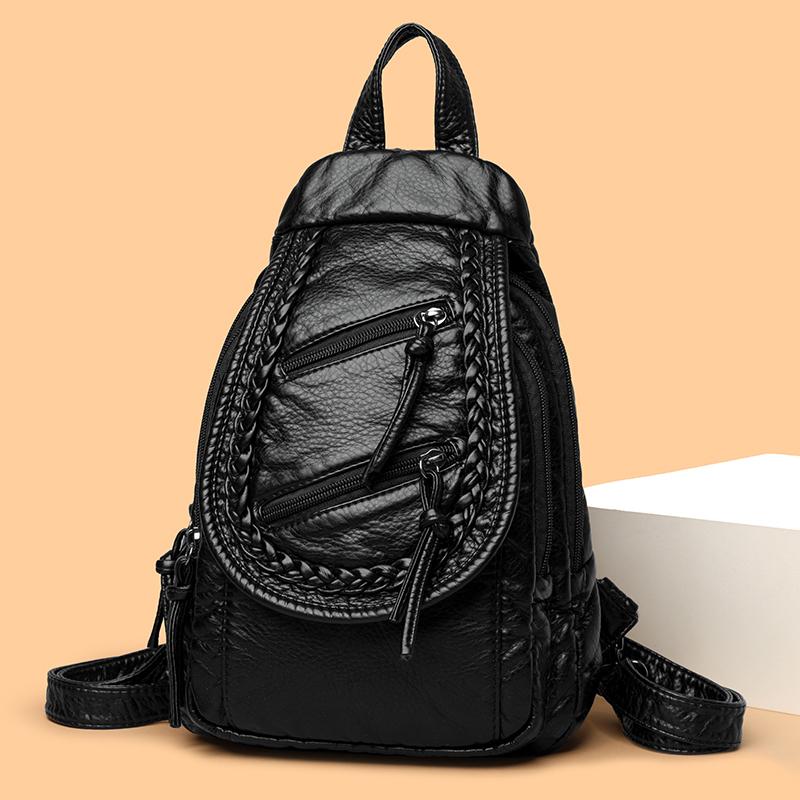 Маленький рюкзак многофункциональная нагрудная сумка сумка через плечо PU женский рюкзак