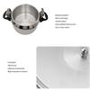 3L/4L/5L Aluminum Alloy Pressure Cooker, Explosion Proof Large Capacity Pressure Cooker for Gas Stove Home
