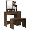 VidaXL Vanity Set Makeup Table Stool Dressing Table Bedroom Furniture Interior Oak 3114154