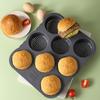 Vent Design 8 Cavity Hamburger Bun Pan Soft Non-Stick Bread Making Mold Kitchen Supplies