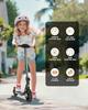 Electric Scooter for Children and Teenagers 6-14 Years - EROLLERRUN - Colorful Neon Lights - 130W - Foldable - LCD Screen - Black
