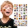 Halloween Cartoon Face Sticker Tattoo Sticker, Cute Pumpkin Funny Waterproof Tattoo Sticker
