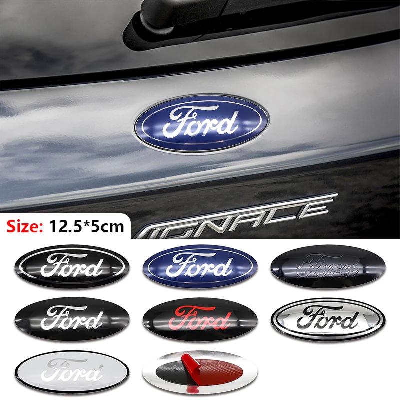 Автомобильная наклейка Ford Алюминиевый значок автомобиля 12,5x5 см для Ford Ranger Explorer Focus 3 Fiesta Fusion Escape Kuga Transit Edge Mondeo Fro