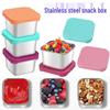 Герметичный контейнер для хранения продуктов и снеков из нержавеющей стали с силиконовым уплотнителем