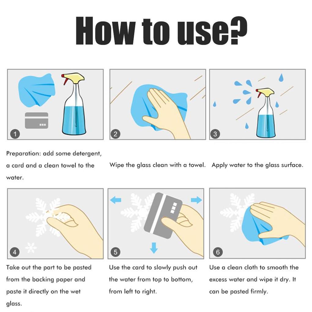 Christmas Snowflake Stickers Festival Xmas Holiday Home Dining Bar Farmhouse Living Room Bedroom Decoration Art