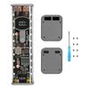 45 Вт 8*18650 Прозрачный корпус Power Bank DIY Электронный набор со светом Цифровой дисплей Быстрая зарядка Аккумуляторный бокс USB TypeC