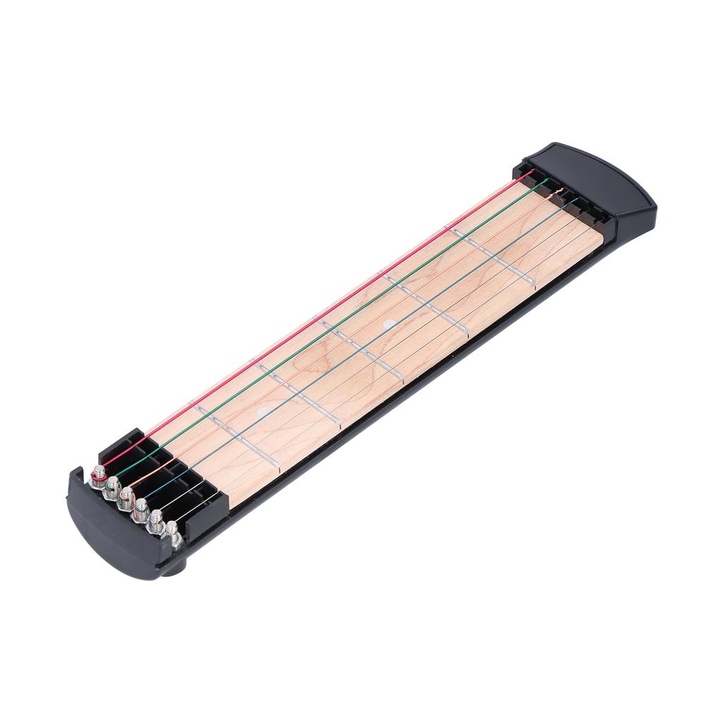 Карманный инструмент для практики на гитаре с 6-ю красочными струнами, портативный тренажер для начинающих с аккордами, 6 ладов