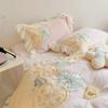 2025 Милый Лимонно-Молочный Бархатный Зимний Толстый Плюшевый Коралловый Флис Четырехкомпонентный Комплект Пододеяльника