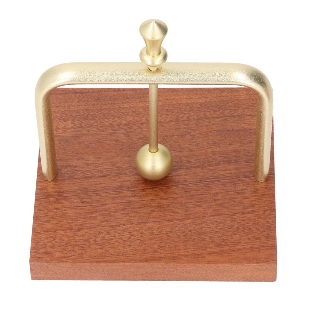 Table Napkin Holder with Lifting Ball Solid Wood Base Metal Rack Napkin Dispenser for Home