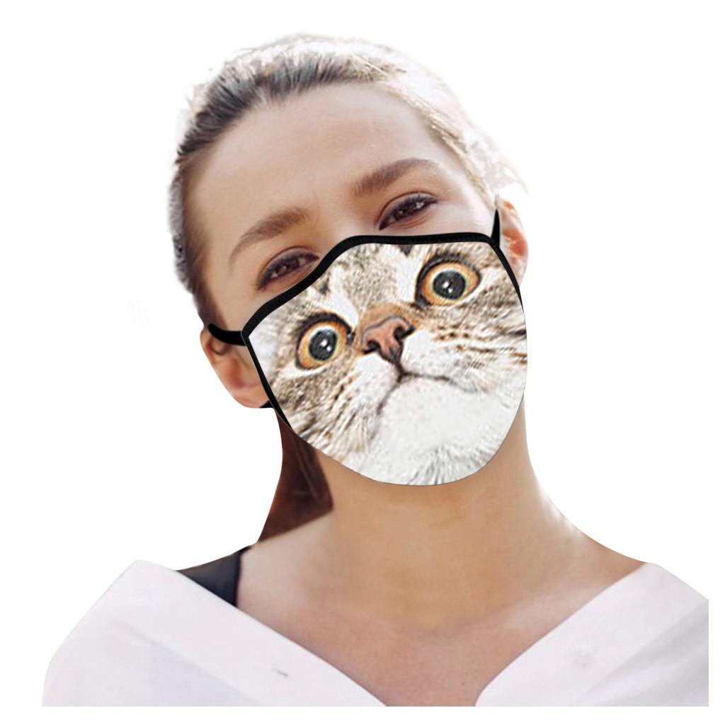 1PC Cute Print Washable Reusable Face Mask Mask - Mask