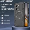 KEYSION Полый чехол для отвода тепла для Realme P3 5G Силикон+ПК Магнитное охлаждение Противоударный чехол для телефона для OPPO Realme P3 5G