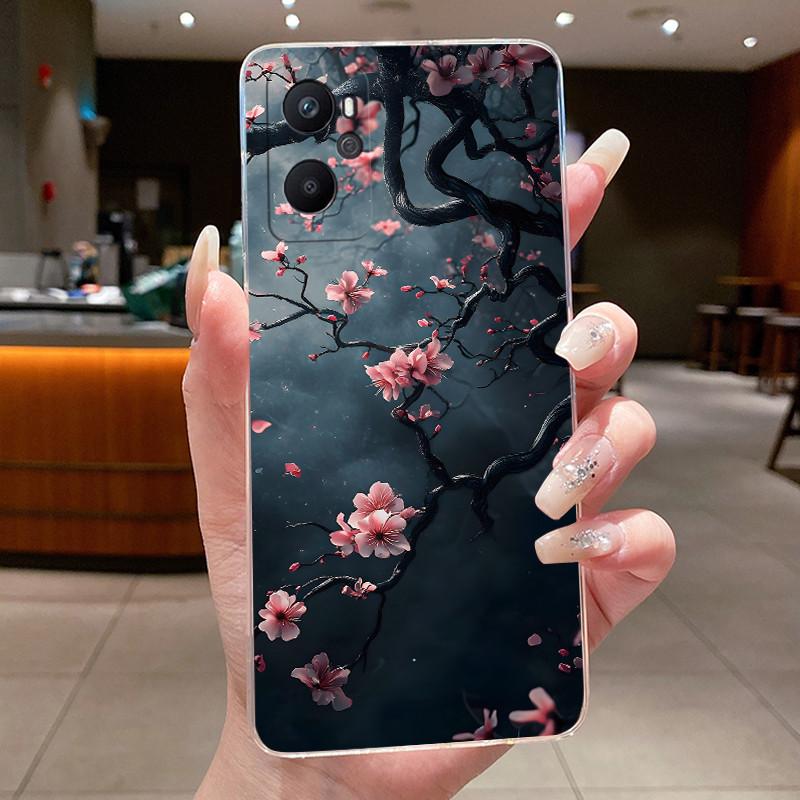 Casing For OPPO A96 CPH2333 Phone Case Soft Case New Design Aesthetic Luxury Fashion Butterfly Flowers Clear Silicone TPU Cover