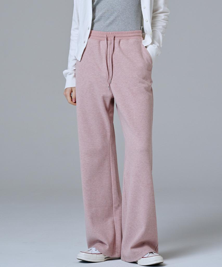 MALOUPE 2303 Knit Corduroy Flare Pants (Pink)