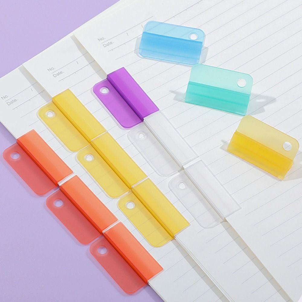 Plastic Index Clip Candy Color Multi-function Bookmark Clip Transparent File Classification File Classification Clamp