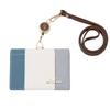 Чехол для пропуска Clelia Чехол для пропуска Чехол для пропуска Катушка для шейного ремня В комплекте Держатель для удостоверения личности Серия Liberte [Cleria] Для женщин и [CL-11731] (Синий туман)