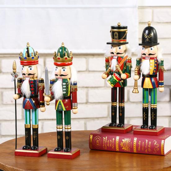 Рождественский Щелкунчик, деревянная кукольная статуэтка, ручная работа, миниатюрный солдат из грецкого ореха, украшение для праздничного стола