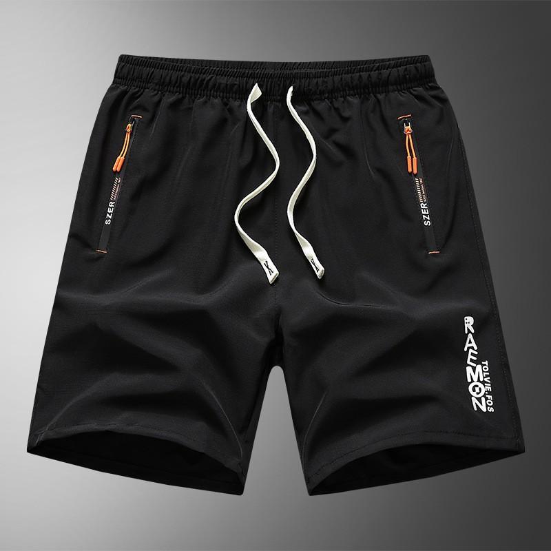 Summer Quick Drying Ice Silk Sports Casual Five Quarter Pants Plus Size Beach Men’s Shorts