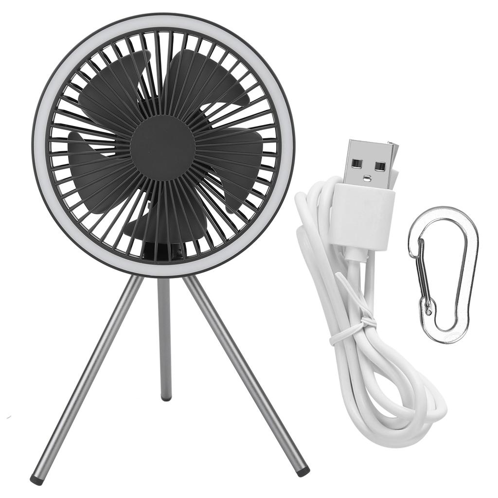 Portable Camping Fan 3 Level Adjustable Timing Function USB Charging Outdoor Portable Fan with