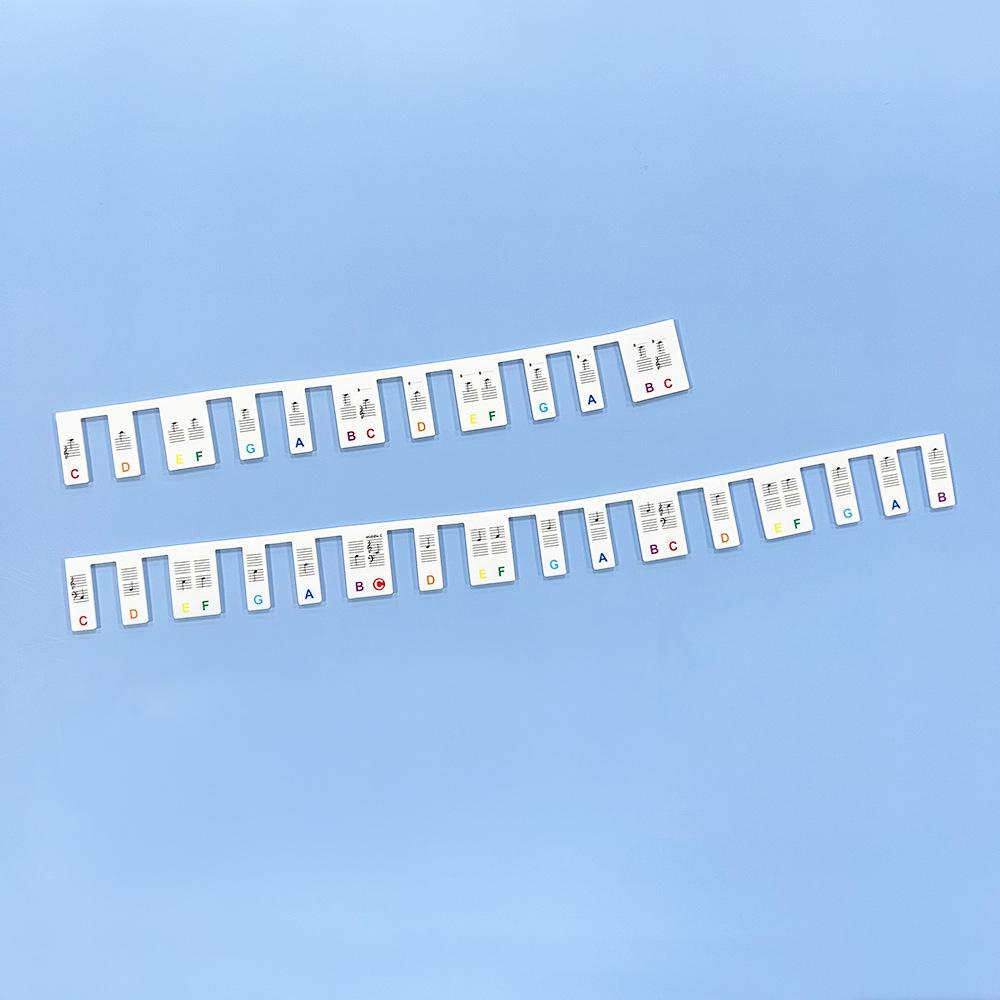 61-клавишная клавиатура фортепиано, коврик для музыкальных заметок, коврик из силикагеля, съемная клавиатура фортепиано, этикетки для заметок на палец