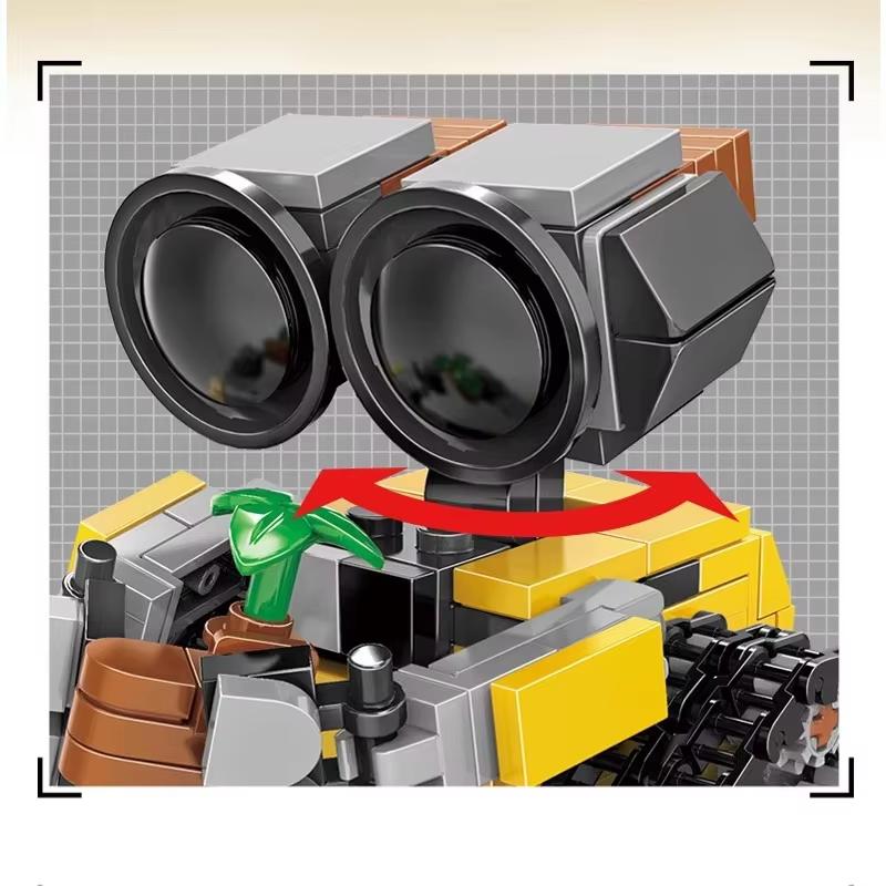 Набор строительных блоков Wally Moc Small, Классическая многосуставная подвижная пленочная модель, Сборка из строительных блоков, Детские игрушки Игрушка