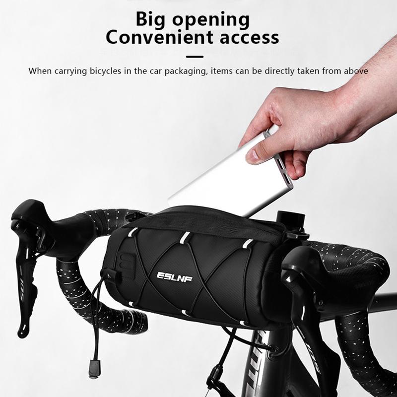 Eslnf Велосипедная передняя сумка Большая вместимость для хранения вещей Наружная водонепроницаемая многофункциональная сумка для езды на горном велосипеде Передняя сумка для горного велосипеда Аксессуары для велосипеда