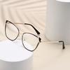 6213 Spring Temple New Fashionable Anti-Blue Cat Glasses Frame, Versatile Flat Glasses For European And American Street Photography