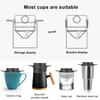 Stainless Steel Coffee Filter Holder Reusable Coffee Filters Dripper Drip Coffee Baskets Coffee Accessories Coffee Tools